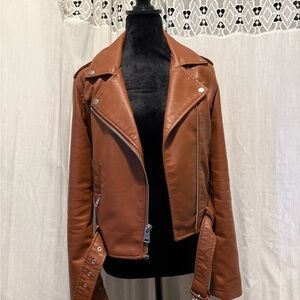 Levi's Brown Leather Jacket for Women